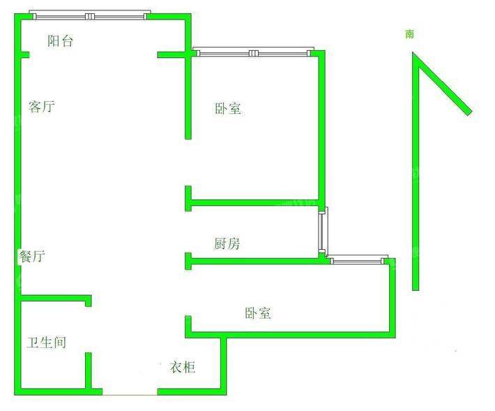 凤凰城（C区）2室2厅1卫95㎡