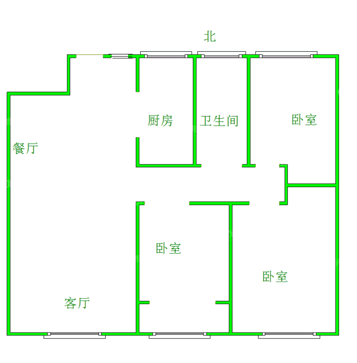 泰享嘉府三期3室2厅1卫118㎡