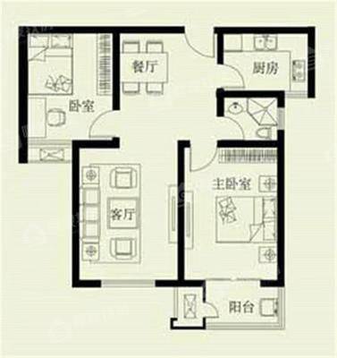万泰丽景西区2室2厅2卫85㎡