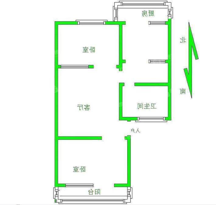 朝阳一区2室2厅1卫73㎡
