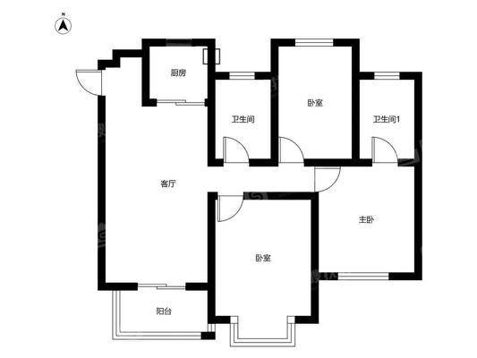 中梁观沧海3室2厅2卫121㎡