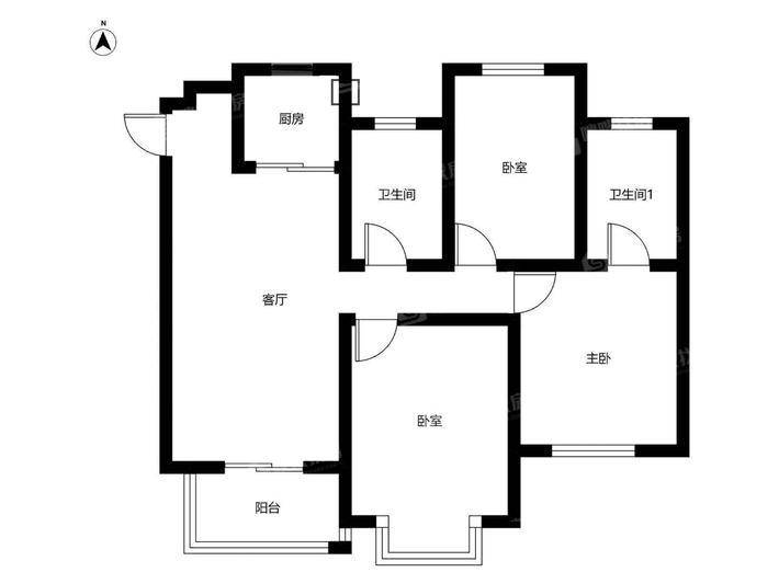 中梁观沧海3室2厅2卫121㎡