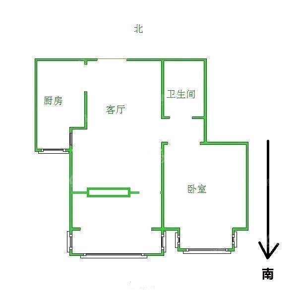 御河新城东区2室1厅1卫68㎡