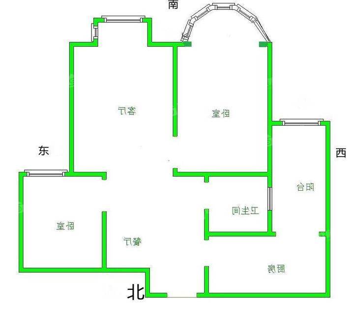 贻成御景国际2室2厅1卫94㎡