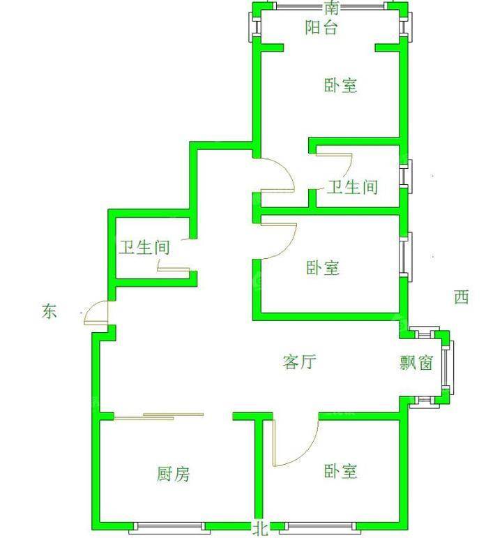 百合世嘉3室2厅2卫127㎡