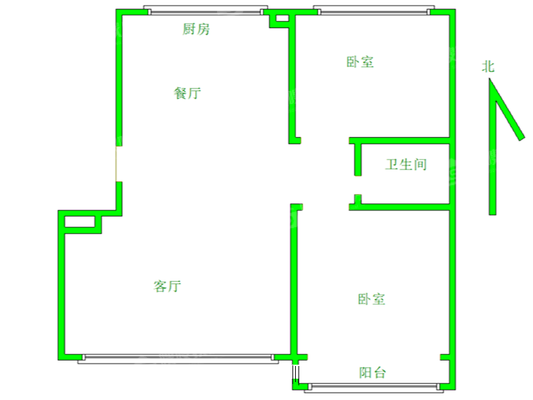 天成玉玺台一期2室2厅1卫95㎡
