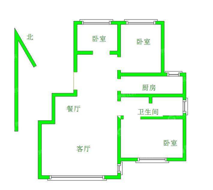 天成名著一期3室2厅1卫99㎡
