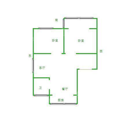 广厦阳光2室2厅1卫82㎡