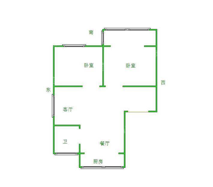 广厦阳光2室2厅1卫82㎡