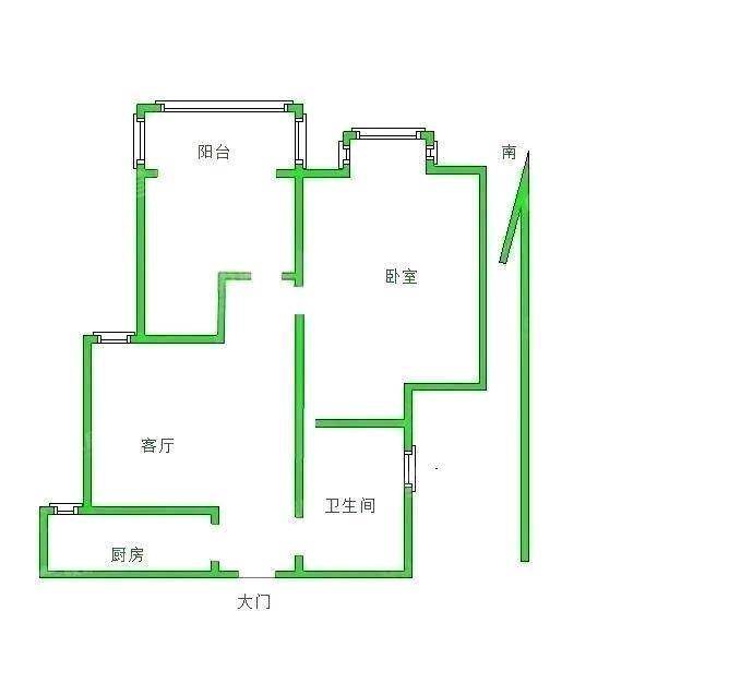 凤凰城（B区）2室1厅1卫62㎡