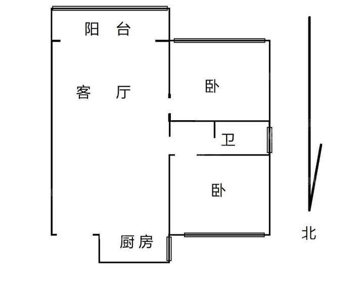 碧桂园江山樾2室2厅1卫90㎡