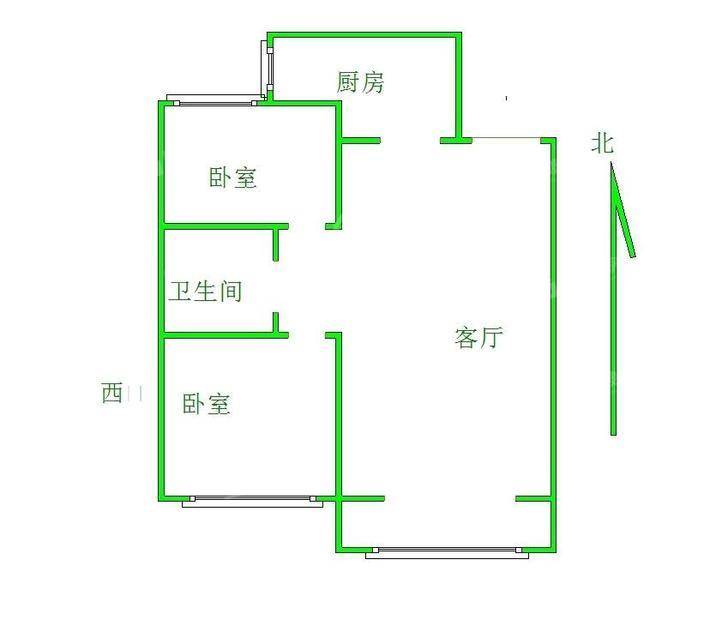 泽信云尚2室2厅1卫85㎡