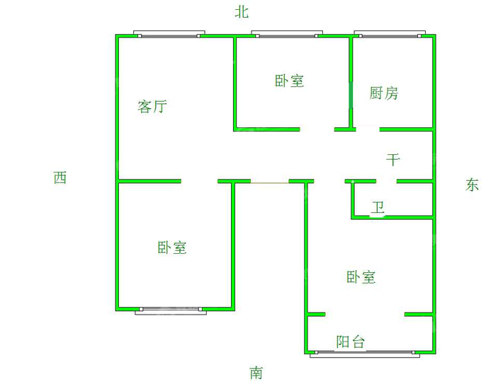 御宇国际二期（雅瑞苑）3室1厅1卫79㎡