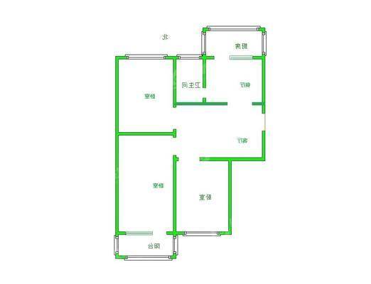 沧州交通局宿舍楼2室1厅1卫74㎡