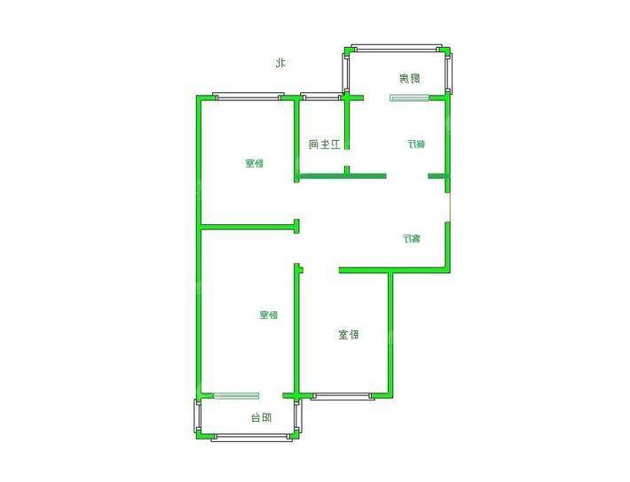沧州交通局宿舍楼2室1厅1卫74㎡