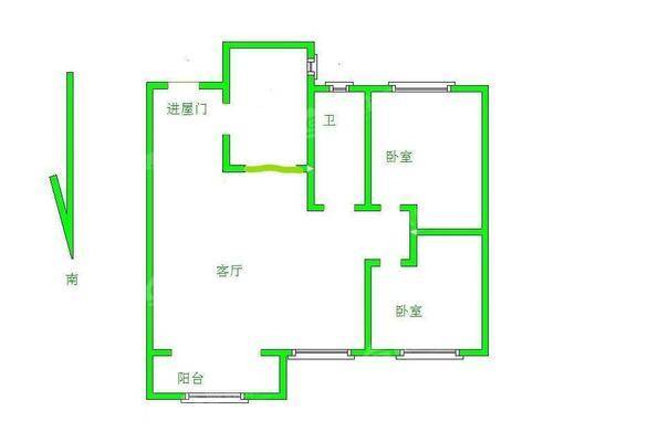 新城悦隽时代2室2厅1卫91㎡