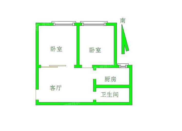 恒大城（商品房）1室1厅1卫54㎡