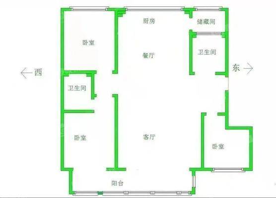 孔雀城B区3室2厅2卫139㎡