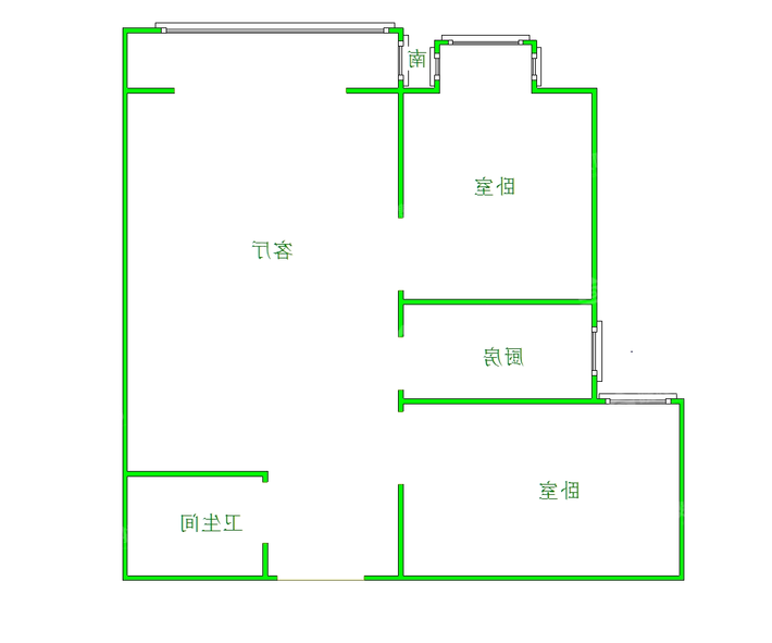 众和凤凰城2室2厅2卫95㎡