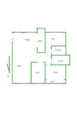 禧福荷堂A区3室2厅2卫137㎡