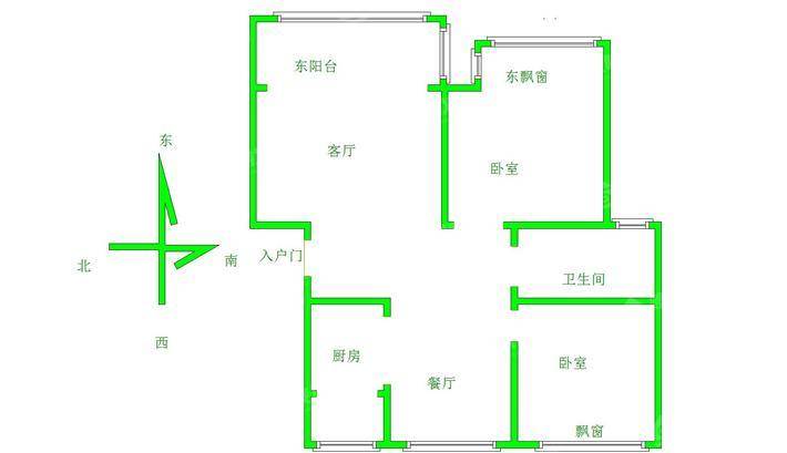 盛泽城市花园2室2厅1卫91㎡