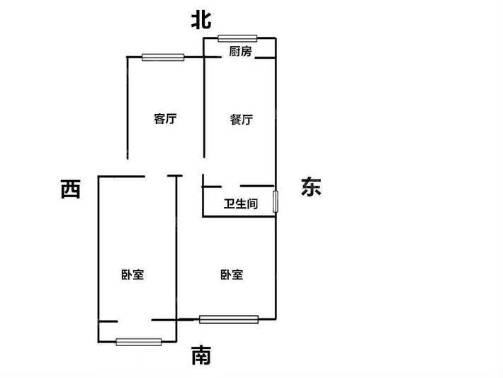 建设小区2室2厅1卫84㎡