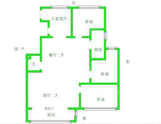 金域瑞景3室2厅1卫117㎡