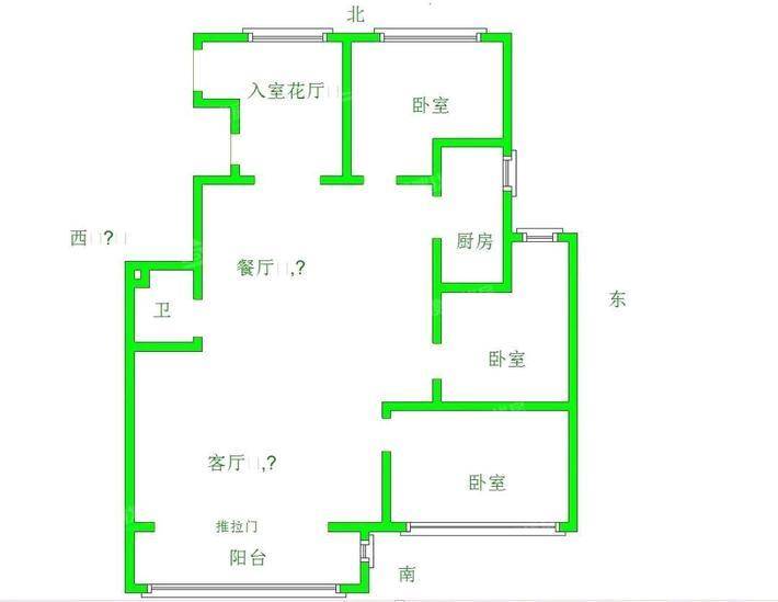 金域瑞景3室2厅1卫117㎡