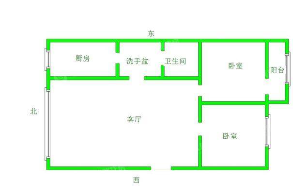 欣园小区2室1厅1卫84㎡