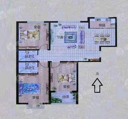 东方世纪城东区3室2厅2卫123㎡