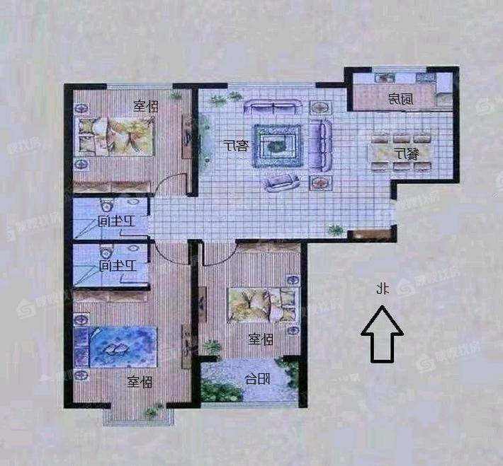东方世纪城东区3室2厅2卫123㎡