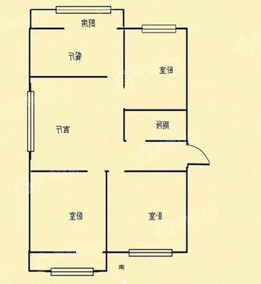 欣园小区3室2厅1卫106㎡