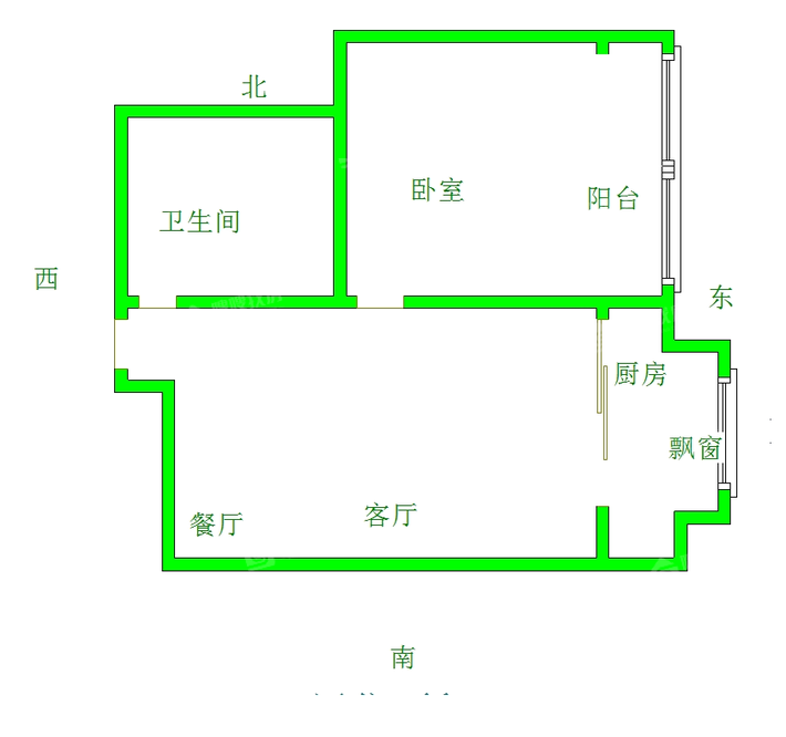 福地阳光都市小区1室1厅1卫63㎡