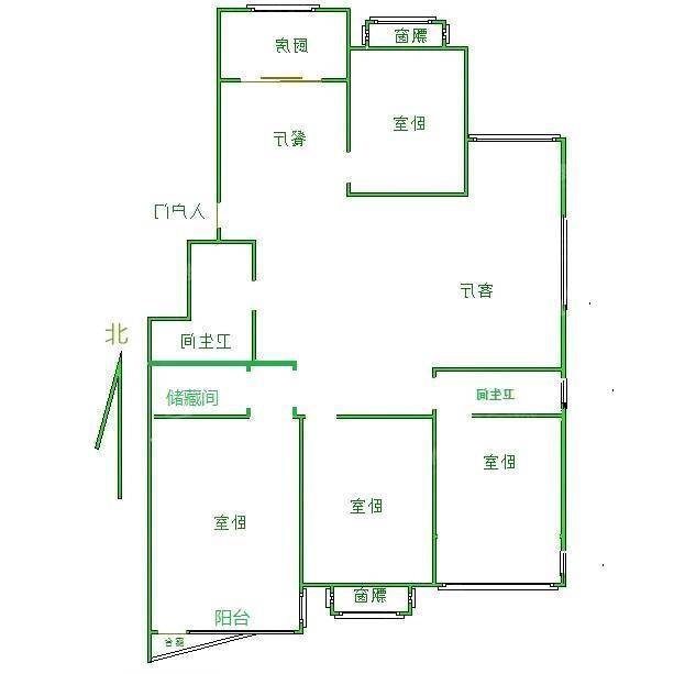 荣盛丽水花庭4室2厅2卫155㎡