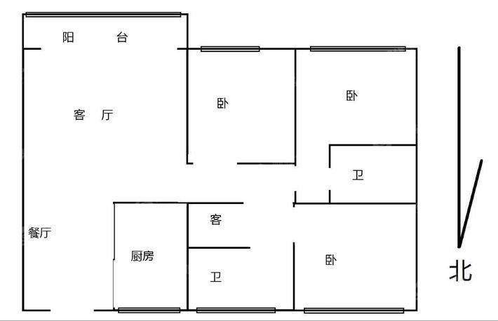 荣盛尚府3室2厅1卫100㎡