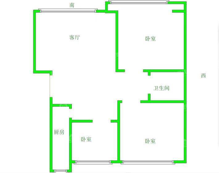 龙岸清华3室2厅2卫120㎡
