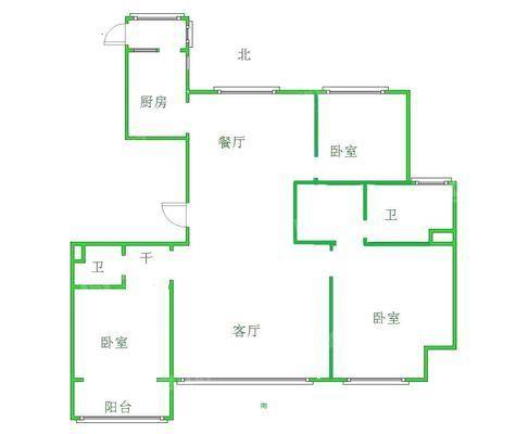 天成郡府西区3室2厅2卫139㎡