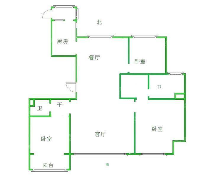 天成郡府西区3室2厅2卫139㎡