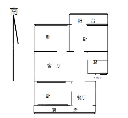 华西南区3室2厅1卫93㎡