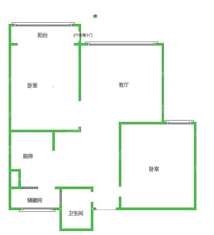 阳光国际2室2厅1卫96㎡