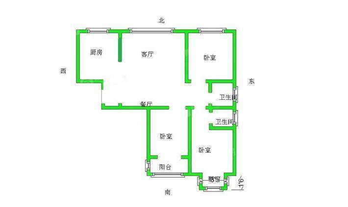 东方世纪城西区3室2厅2卫127㎡