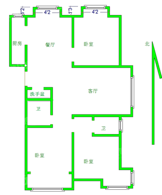 荣盛兰亭苑3室2厅2卫138㎡