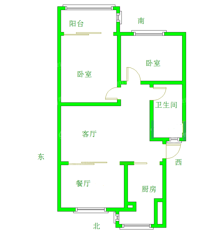 四合家园2室2厅1卫84㎡