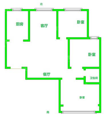 榕城世家3室2厅1卫116㎡