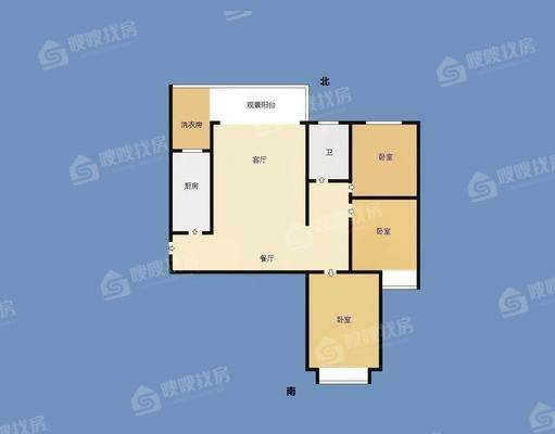 恒大城（商品房）3室2厅1卫99㎡
