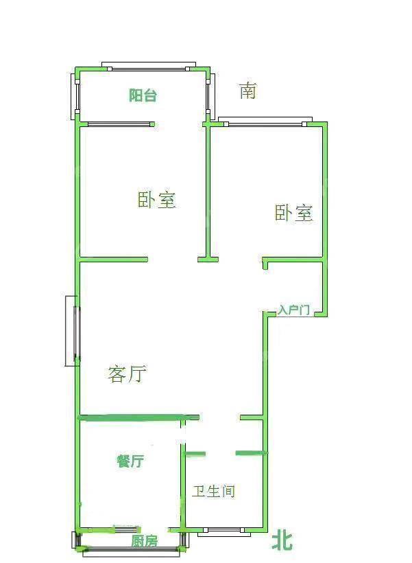朝阳花园2室2厅1卫79㎡