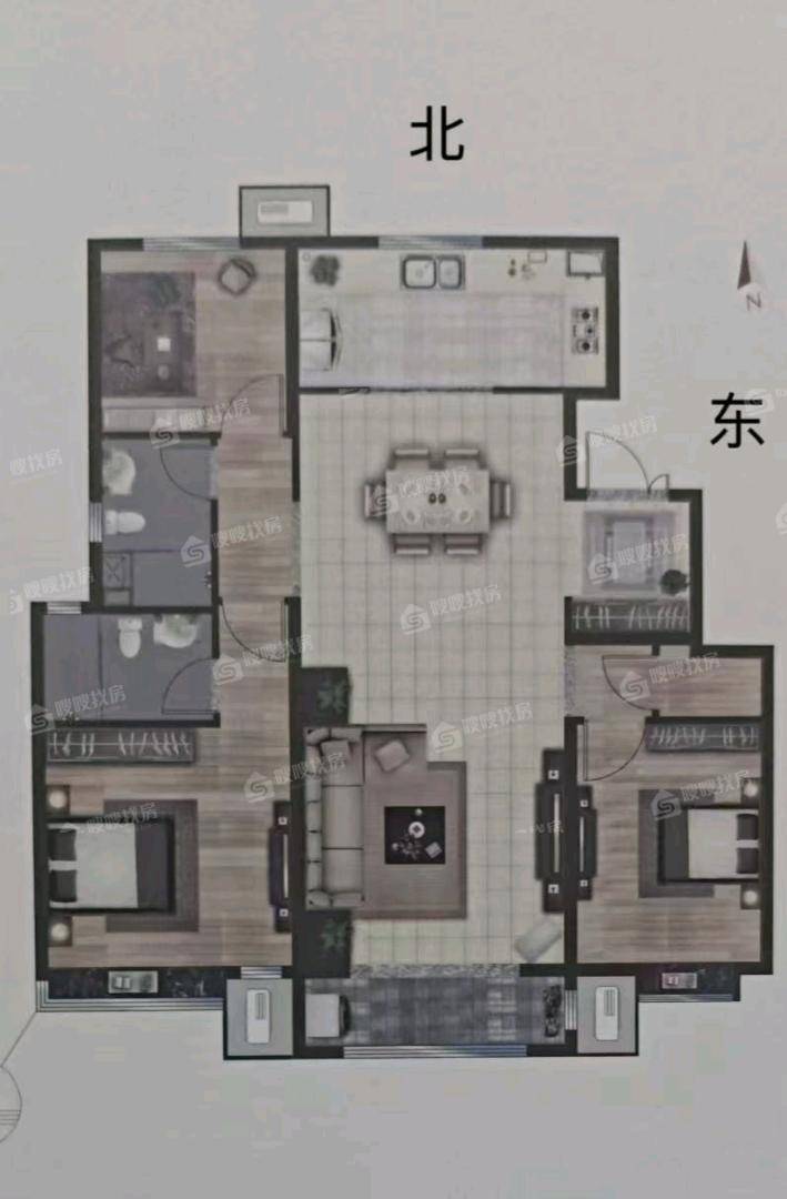 富力盛悦居3室2厅2卫127㎡