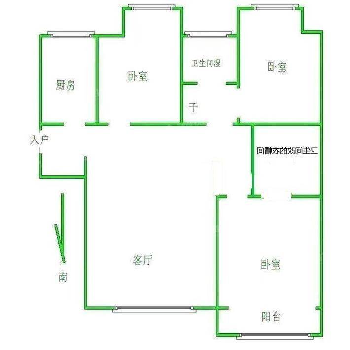 阿尔卡迪亚锦绣天地B区3室1厅1卫94㎡