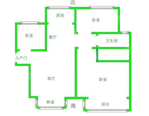 凤凰城（B区）3室2厅1卫115㎡