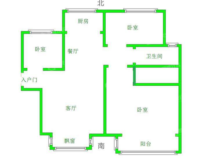 凤凰城（B区）3室2厅1卫115㎡